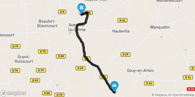 Itinéraire vers Avesnes-le-Comte