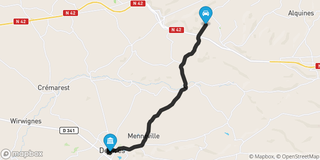 Itinéraire vers Desvres