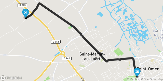 Itinéraire vers Saint-Omer
