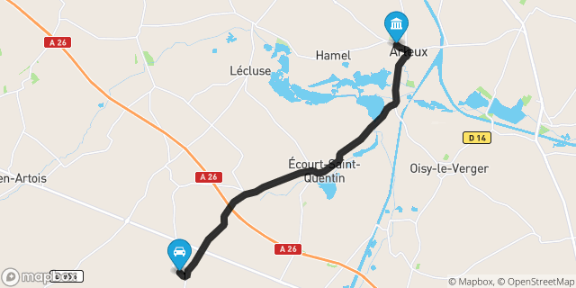 Itinéraire vers Arleux