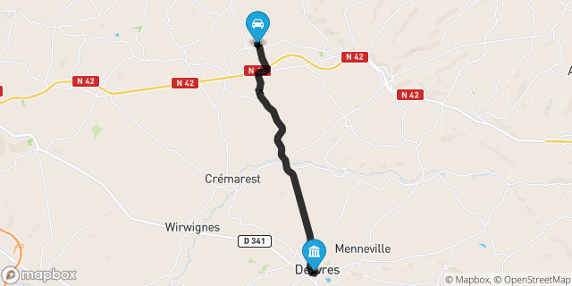 Itinéraire vers Desvres