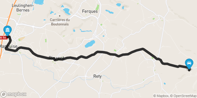 Itinéraire vers Marquise