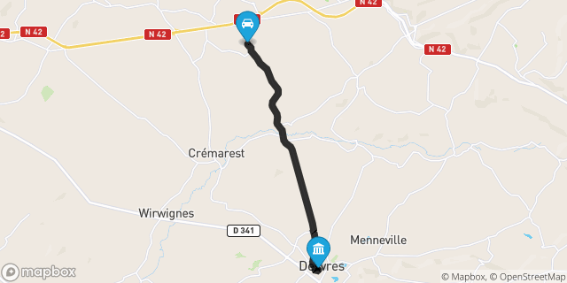 Itinéraire vers Desvres