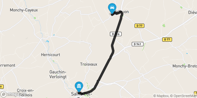 Itinéraire vers Saint-Pol-sur-Ternoise