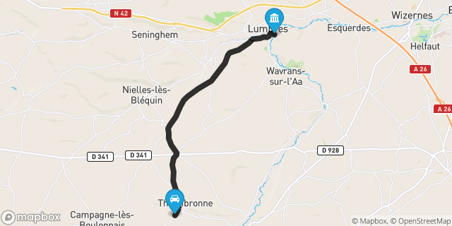 Itinéraire vers Lumbres