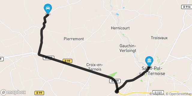 Itinéraire vers Saint-Pol-sur-Ternoise