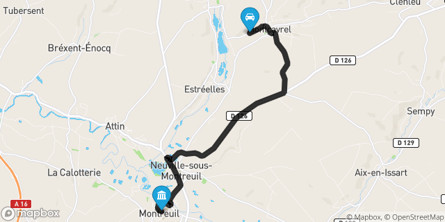Itinéraire vers Montreuil