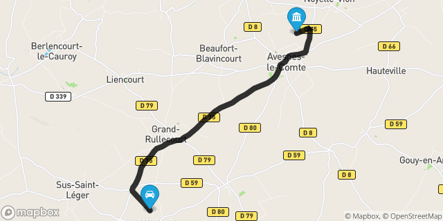 Itinéraire vers Avesnes-le-Comte