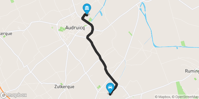 Itinéraire vers Audruicq