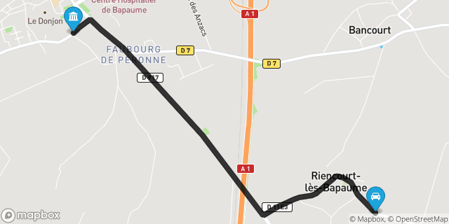 Itinéraire vers Bapaume