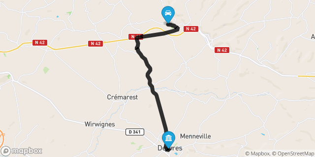 Itinéraire vers Desvres