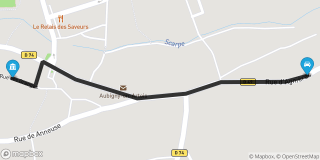 Itinéraire vers Aubigny-en-Artois