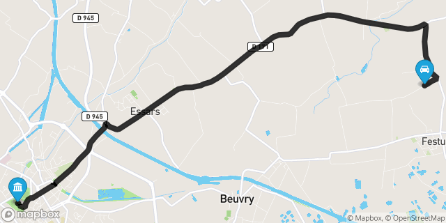 Itinéraire vers Béthune