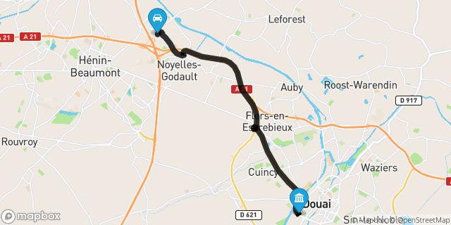 Itinéraire vers Douai
