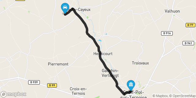 Itinéraire vers Saint-Pol-sur-Ternoise