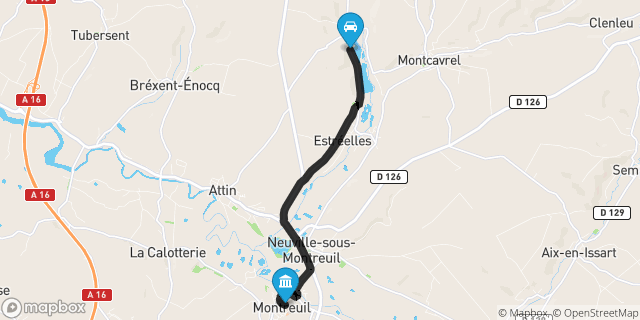 Itinéraire vers Montreuil