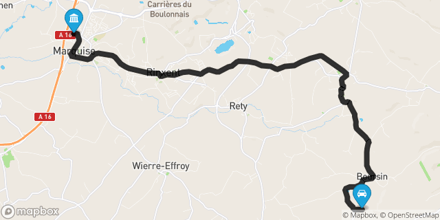 Itinéraire vers Marquise