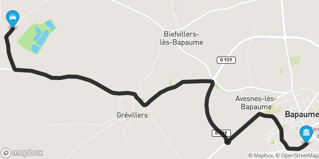 Itinéraire vers Bapaume
