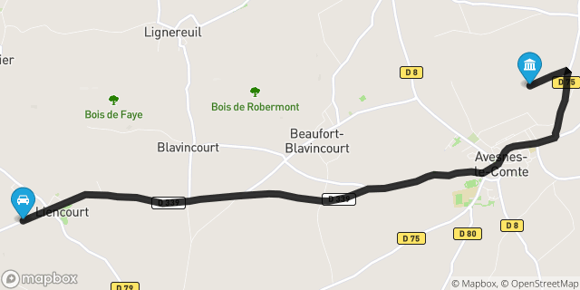 Itinéraire vers Avesnes-le-Comte