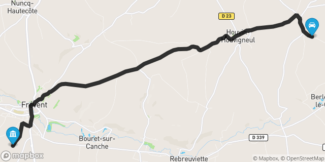 Itinéraire vers Frévent