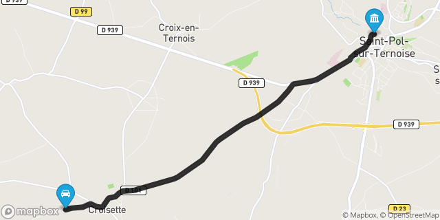 Itinéraire vers Saint-Pol-sur-Ternoise