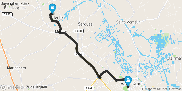 Itinéraire vers Saint-Omer