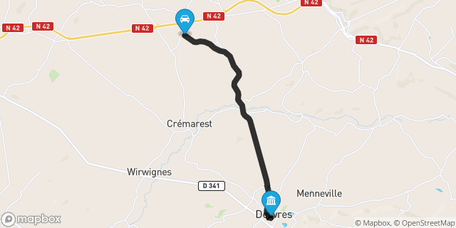 Itinéraire vers Desvres