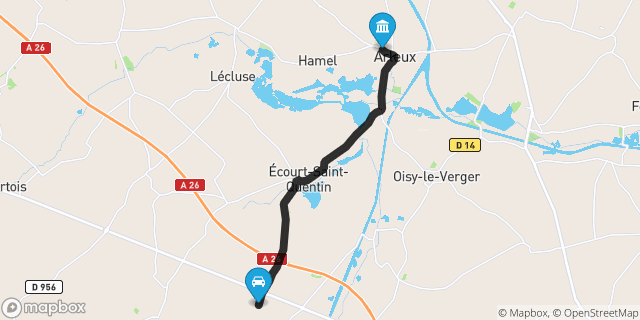 Itinéraire vers Arleux