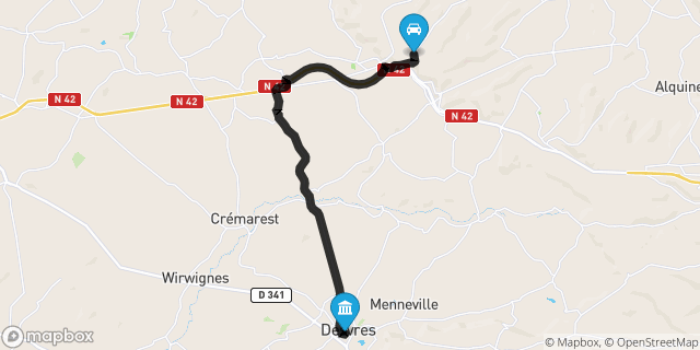 Itinéraire vers Desvres