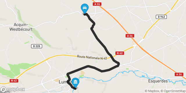 Itinéraire vers Lumbres