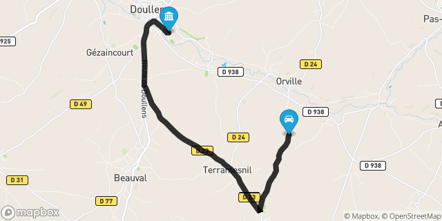 Itinéraire vers Doullens