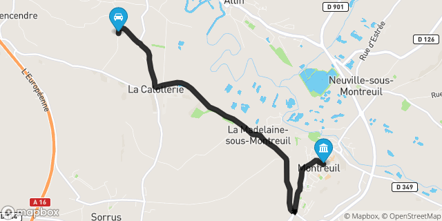Itinéraire vers Montreuil
