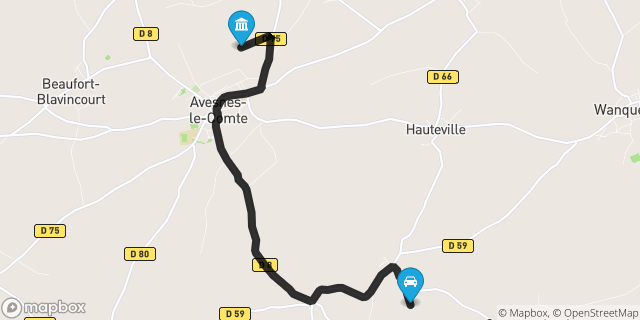 Itinéraire vers Avesnes-le-Comte