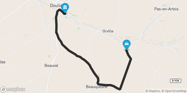 Itinéraire vers Doullens