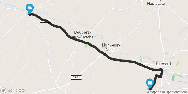 Itinéraire vers Frévent