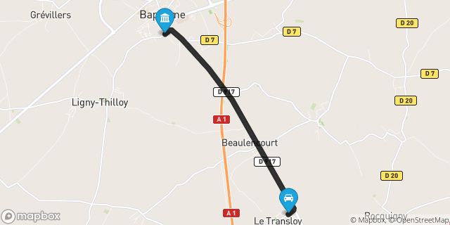 Itinéraire vers Bapaume