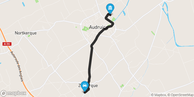 Itinéraire vers Audruicq