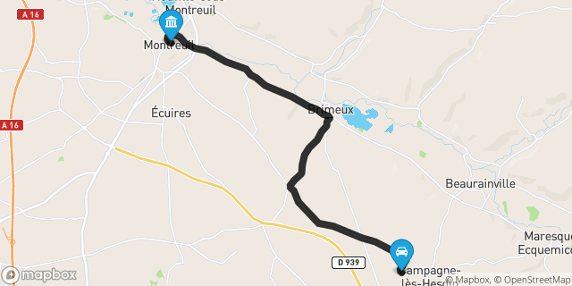 Itinéraire vers Montreuil