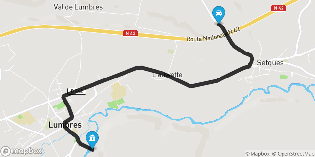 Itinéraire vers Lumbres