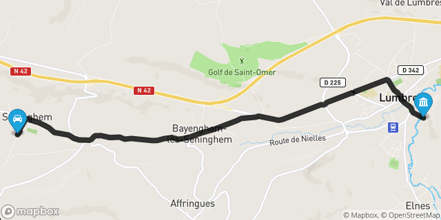 Itinéraire vers Lumbres