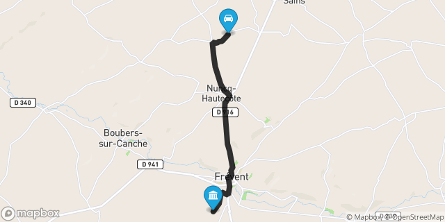 Itinéraire vers Frévent