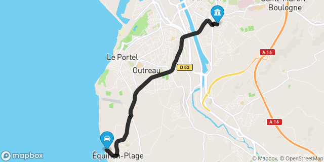 Itinéraire vers Boulogne-sur-Mer
