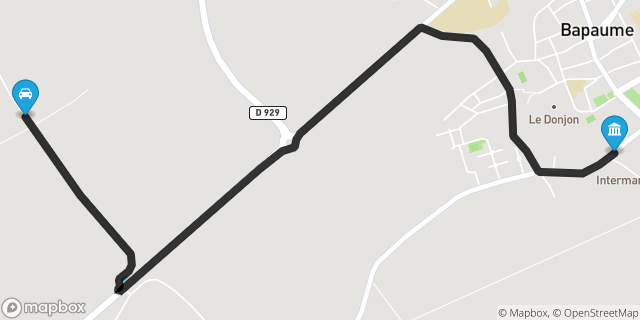 Itinéraire vers Bapaume