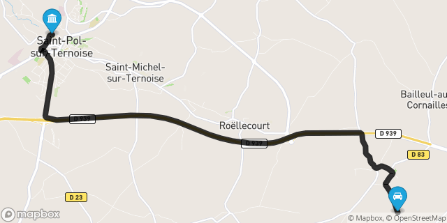 Itinéraire vers Saint-Pol-sur-Ternoise