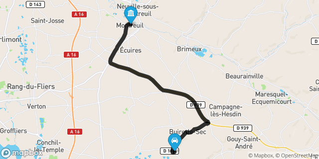 Itinéraire vers Montreuil
