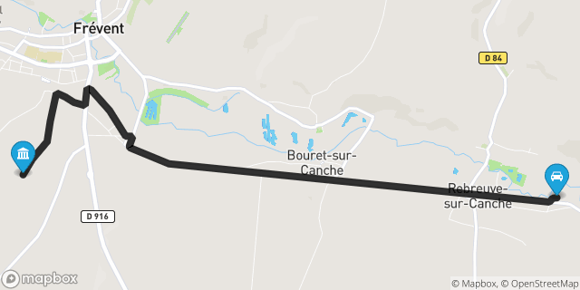 Itinéraire vers Frévent