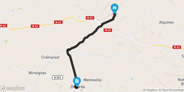 Itinéraire vers Desvres