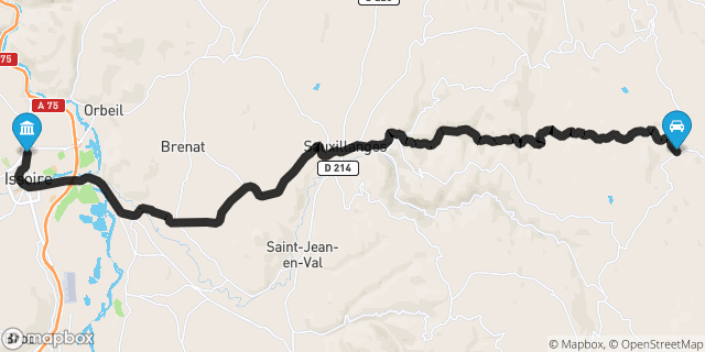 Itinéraire vers Issoire