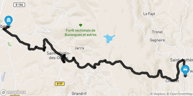 Itinéraire vers Ambert
