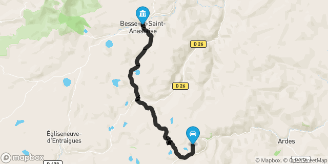 Itinéraire vers Besse-et-Saint-Anastaise